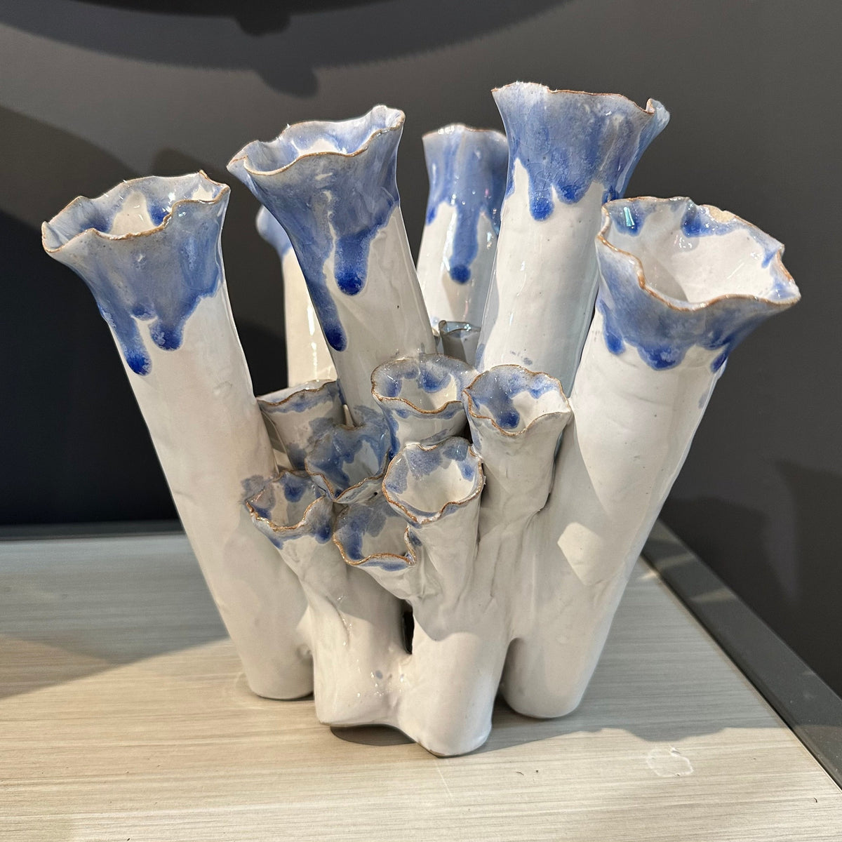 Blue & White Coral Vase