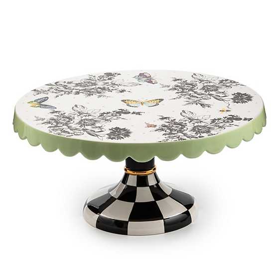 Butterfly Toile Pedestal Platter - Large