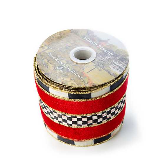 Courtly Regal 4" Ribbon - Red