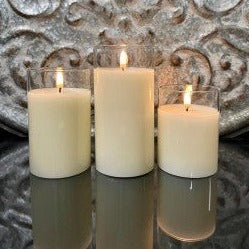Clasic Trio Pillar Candle - Ivory
