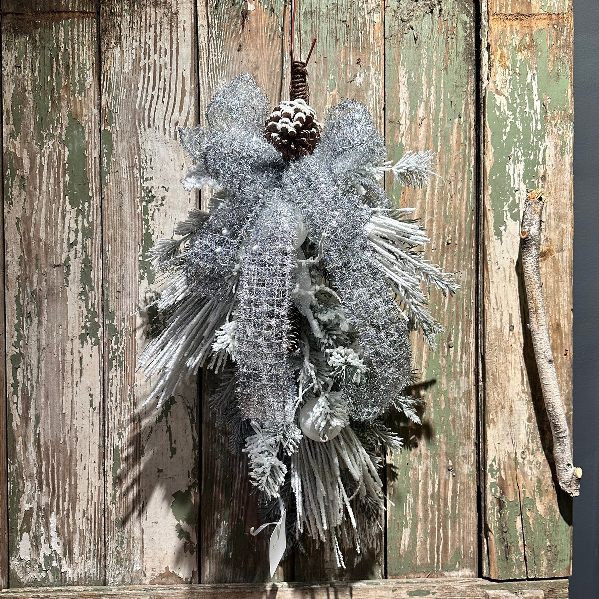 Tinsel Winter Door Swag