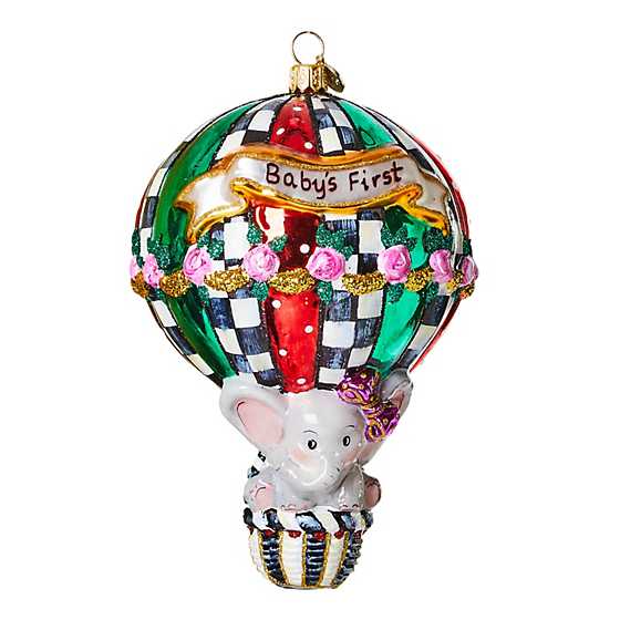 Baby's First Balloon Glass Ornament
