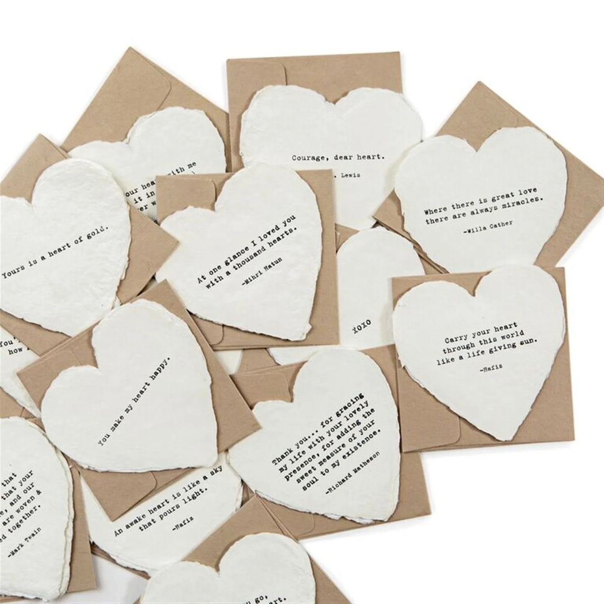 Mini Deckled Heart Cards & Envelopes