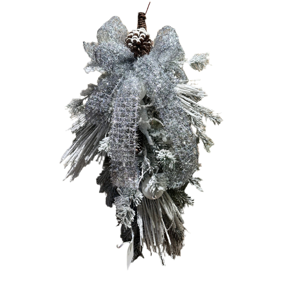Tinsel Winter Door Swag