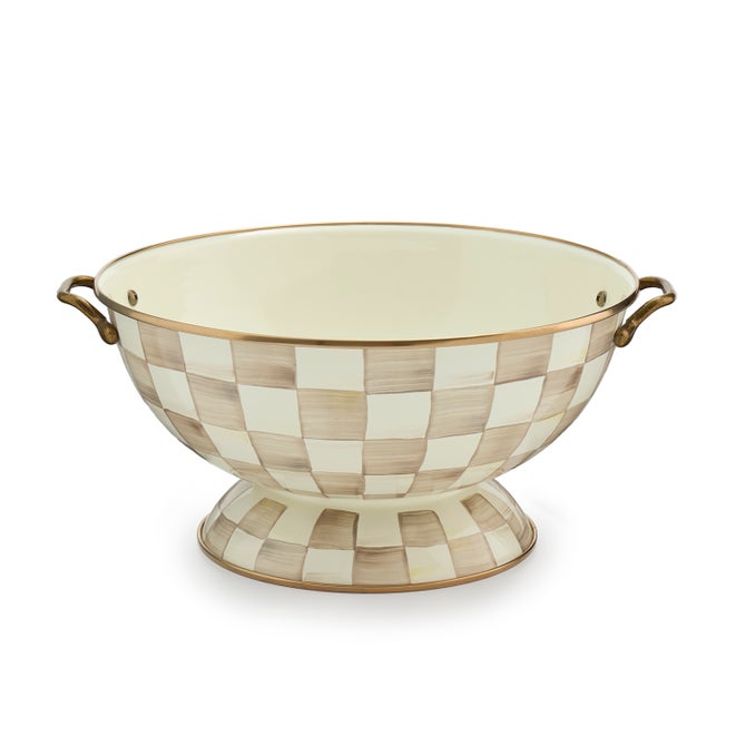 Mocha Check Enamel Everything Bowl