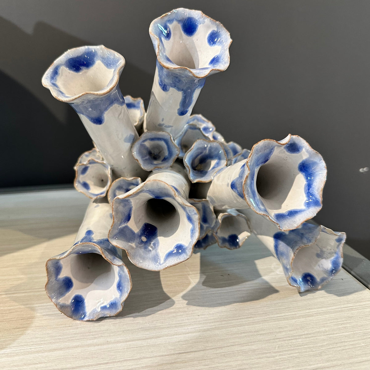 Blue & White Coral Vase