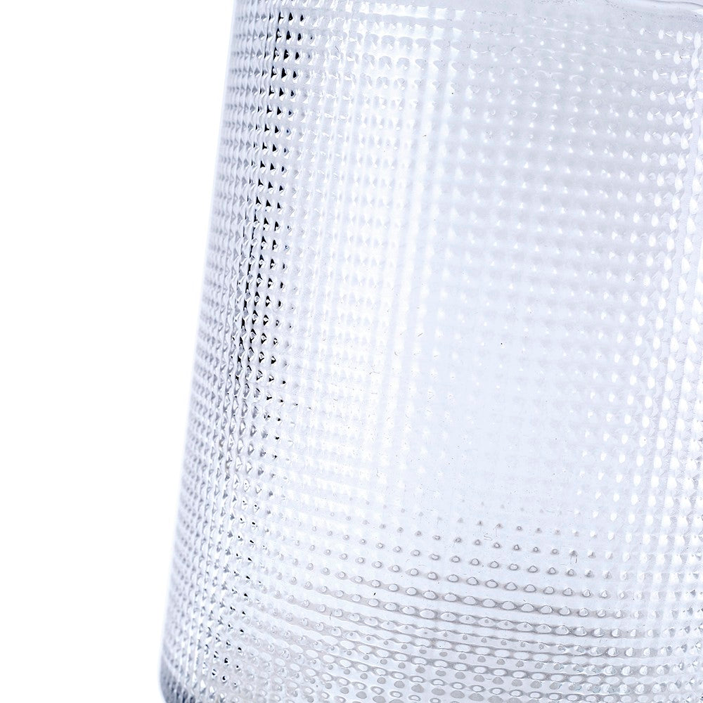 Textured Clear Glass Cylinder Vases