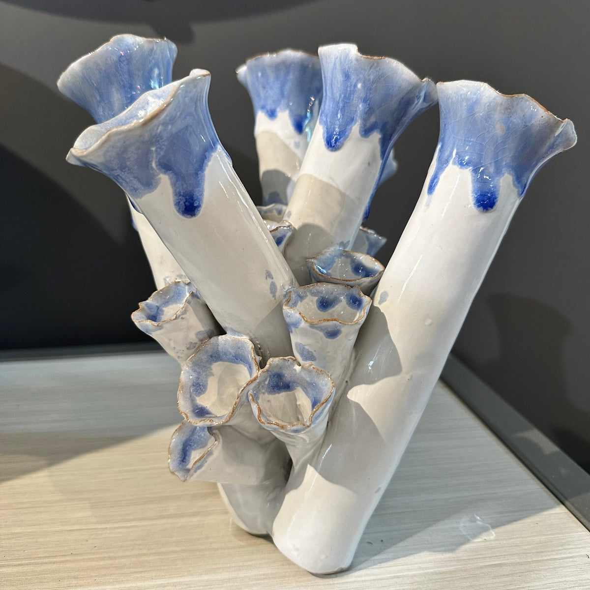 Blue & White Coral Vase