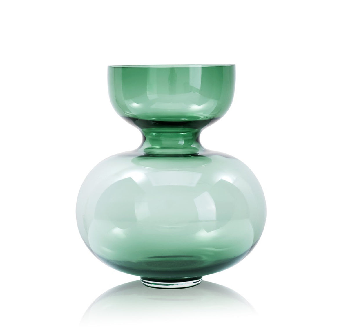 Contemporary Green Glass Vase