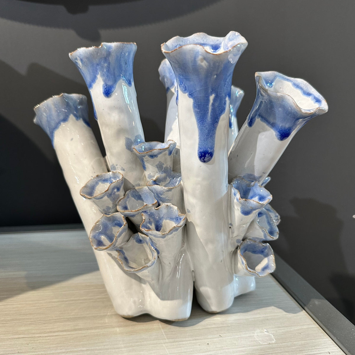 Blue & White Coral Vase