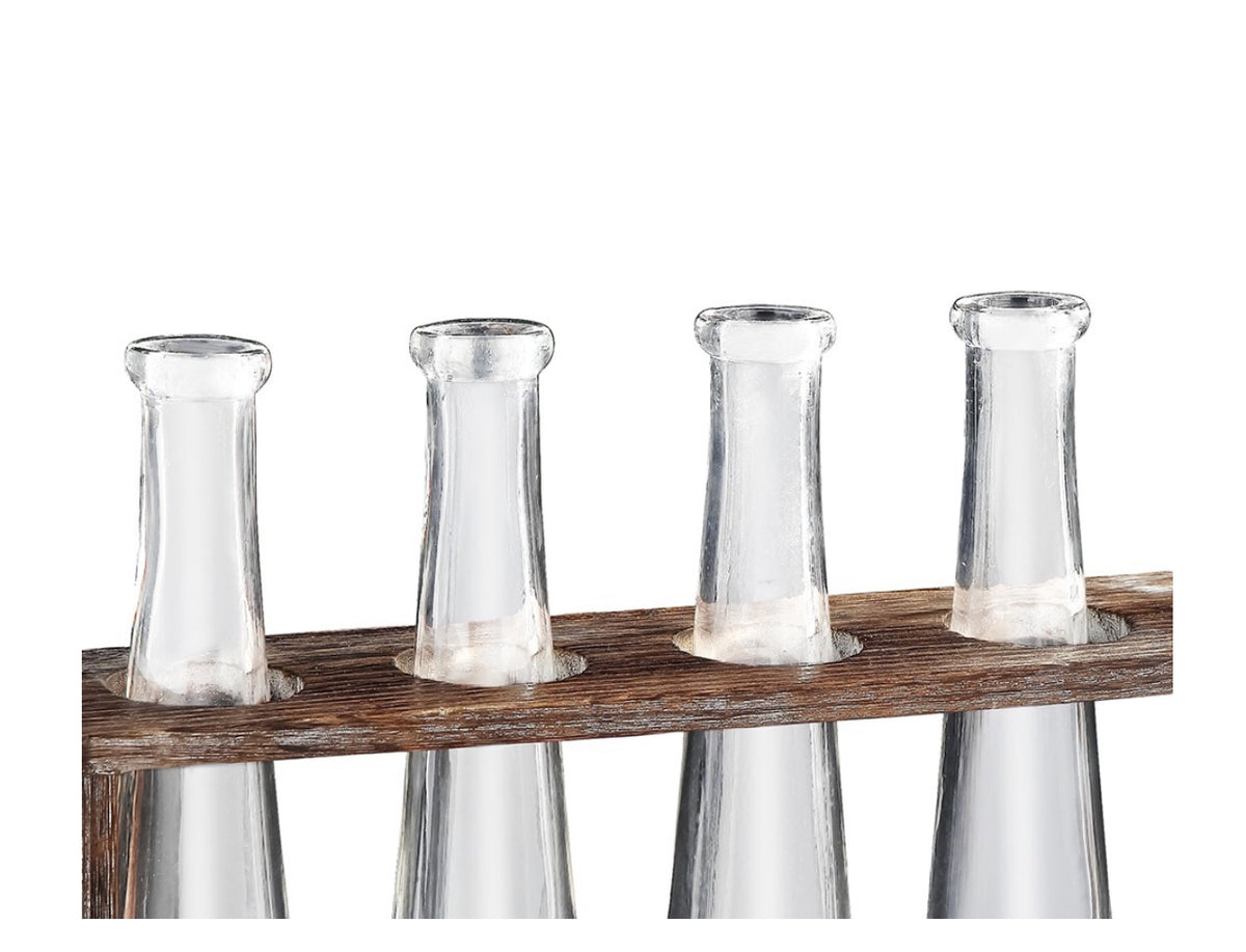 Glass Bud Vase in Holder