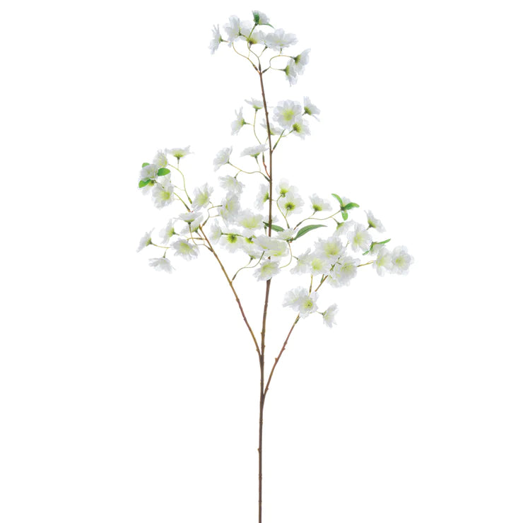 49" Cherry Blossom Stem  White