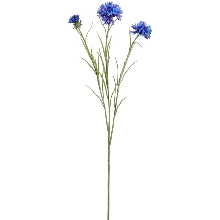 25.5" Cornflower Stem Purple Blue