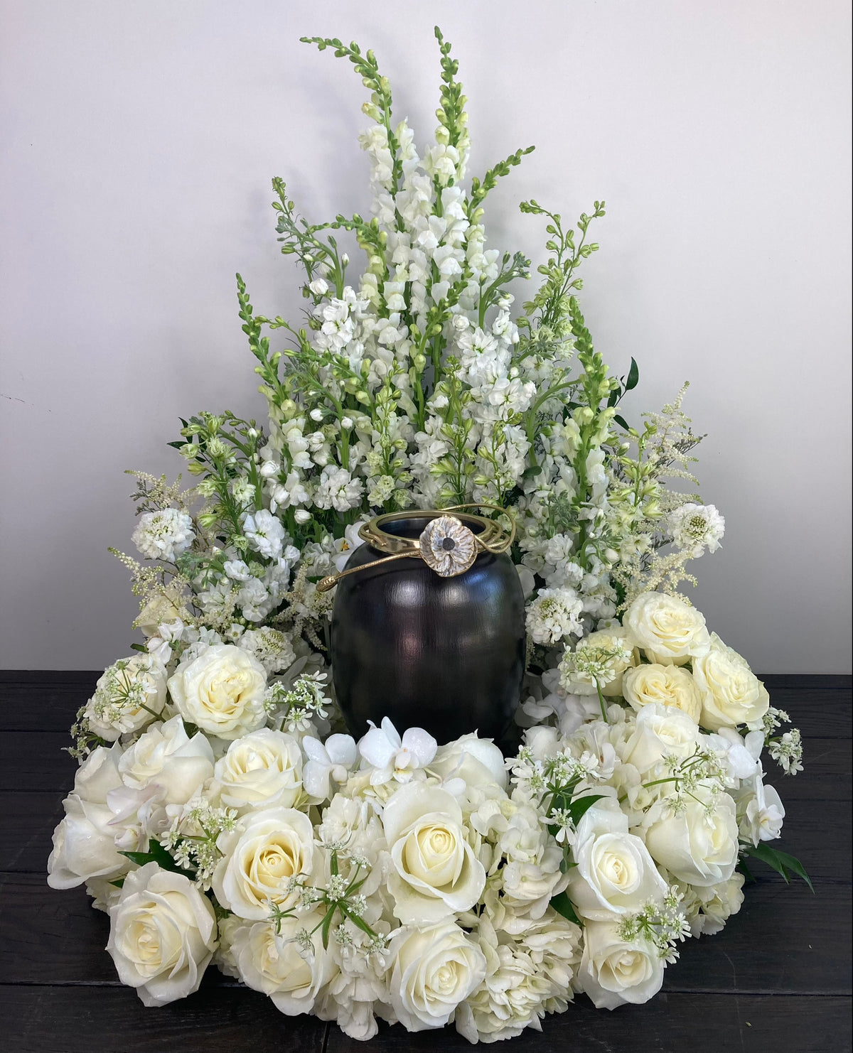 Rfdny All White Cremation Wreath