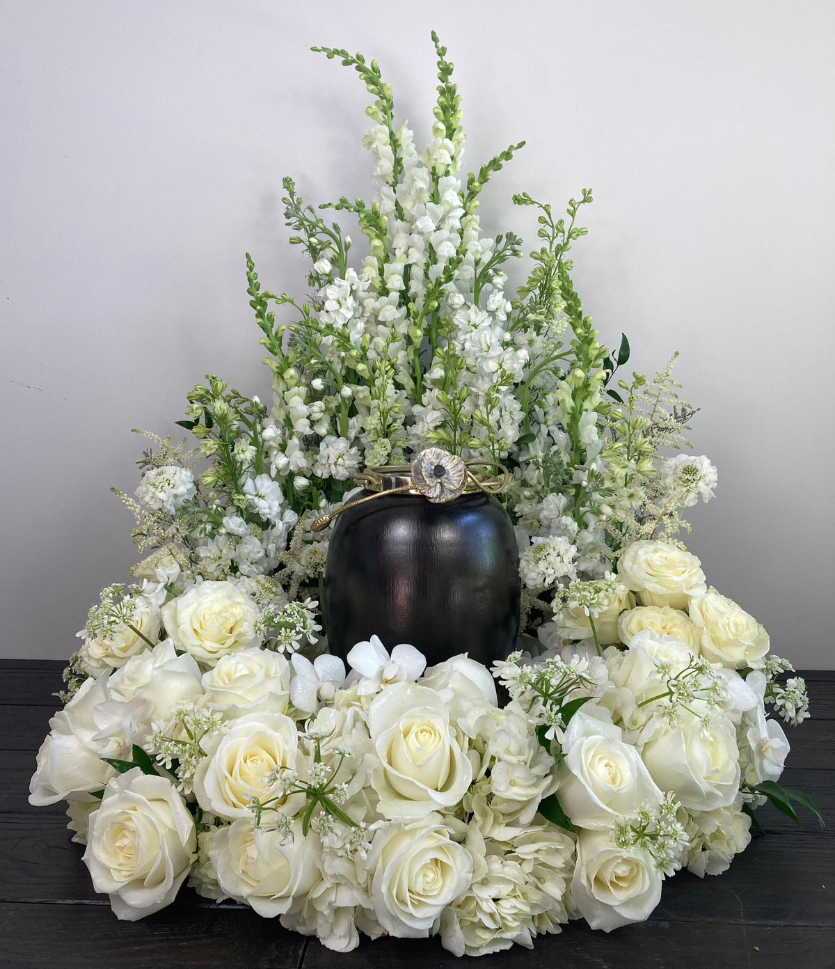 Rfdny All White Cremation Wreath