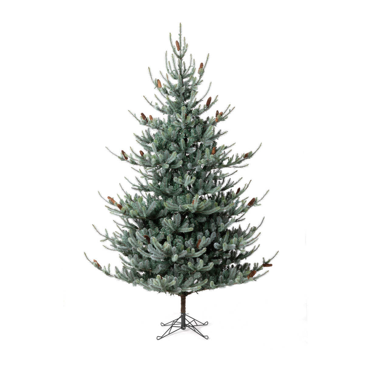 9' Blue Spruce Christmas Tree, Clear and Multi Lights
