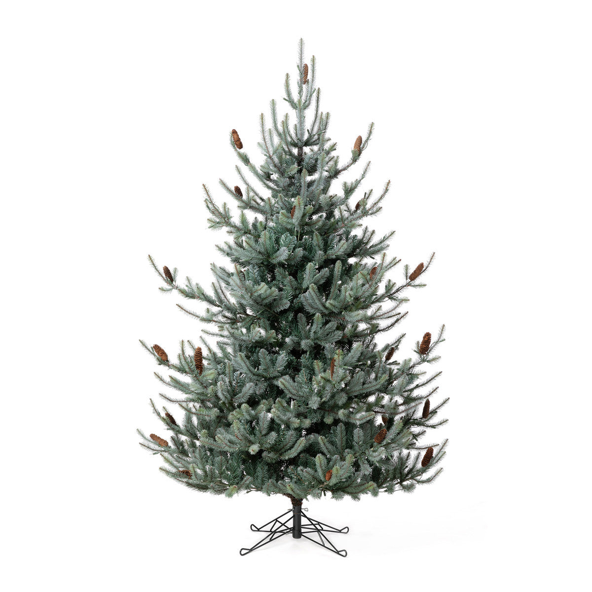 7.5' Blue Spruce Christmas Tree, Clear and Multi Lights