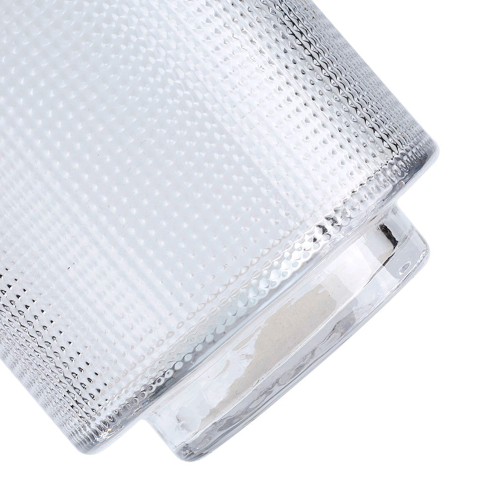 Textured Clear Glass Cylinder Vases