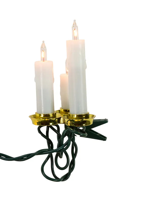 6.5' UL 15-Light White Triple Candle Light Set