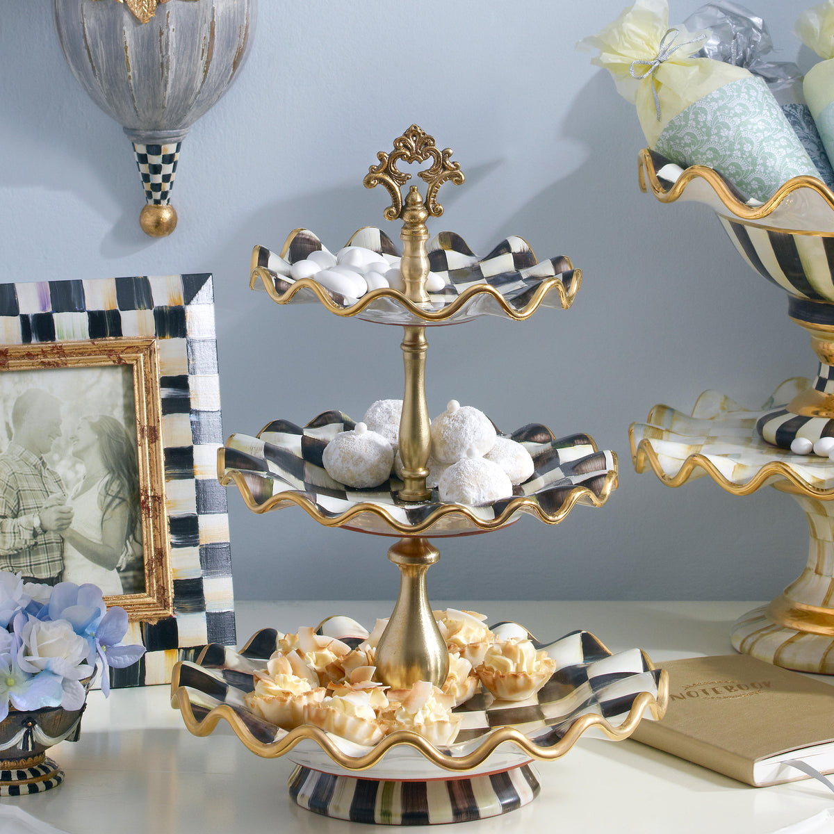 Courtly Check Three Tier Sweet Stand