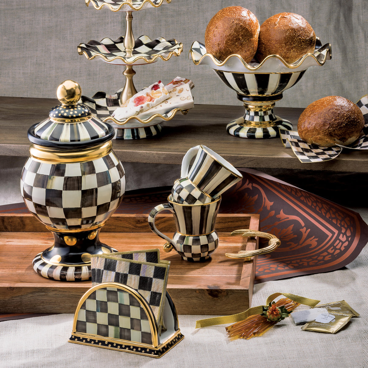 Courtly Check Three Tier Sweet Stand