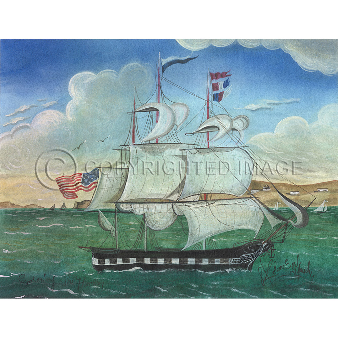 Ship Entering the Harbor 43x56