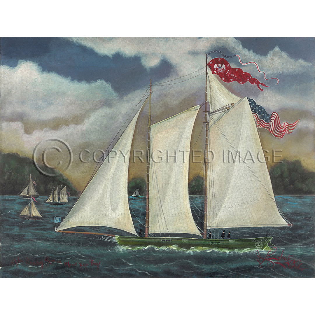 Ship Sunday Run On Mount Hope Bay 23x30