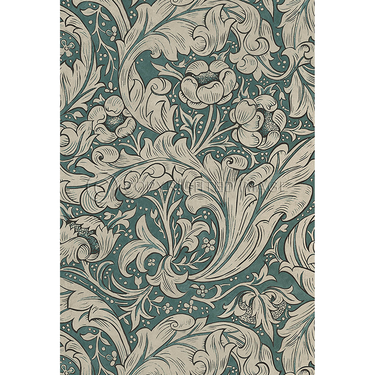 Bachelors Button  Mineral and Linen 38x56