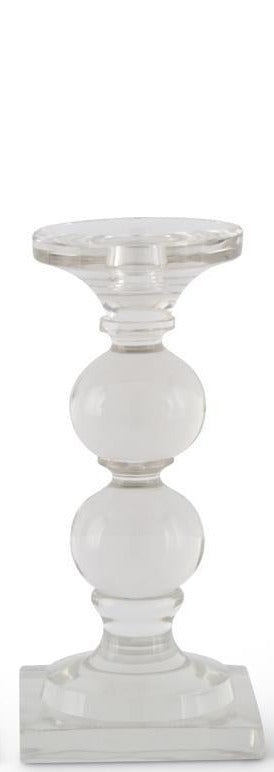Clear Glass Candle Holder