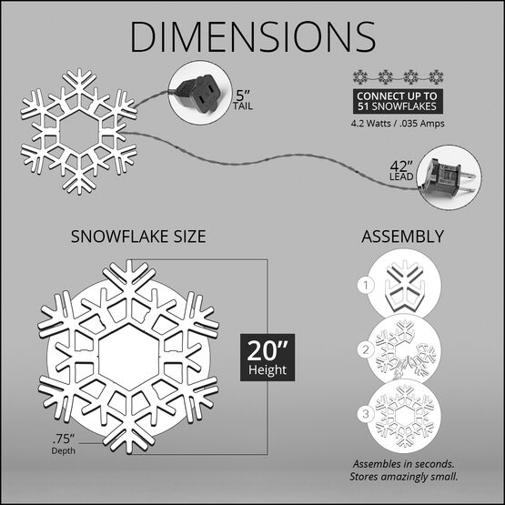 20" Folding Snowflake