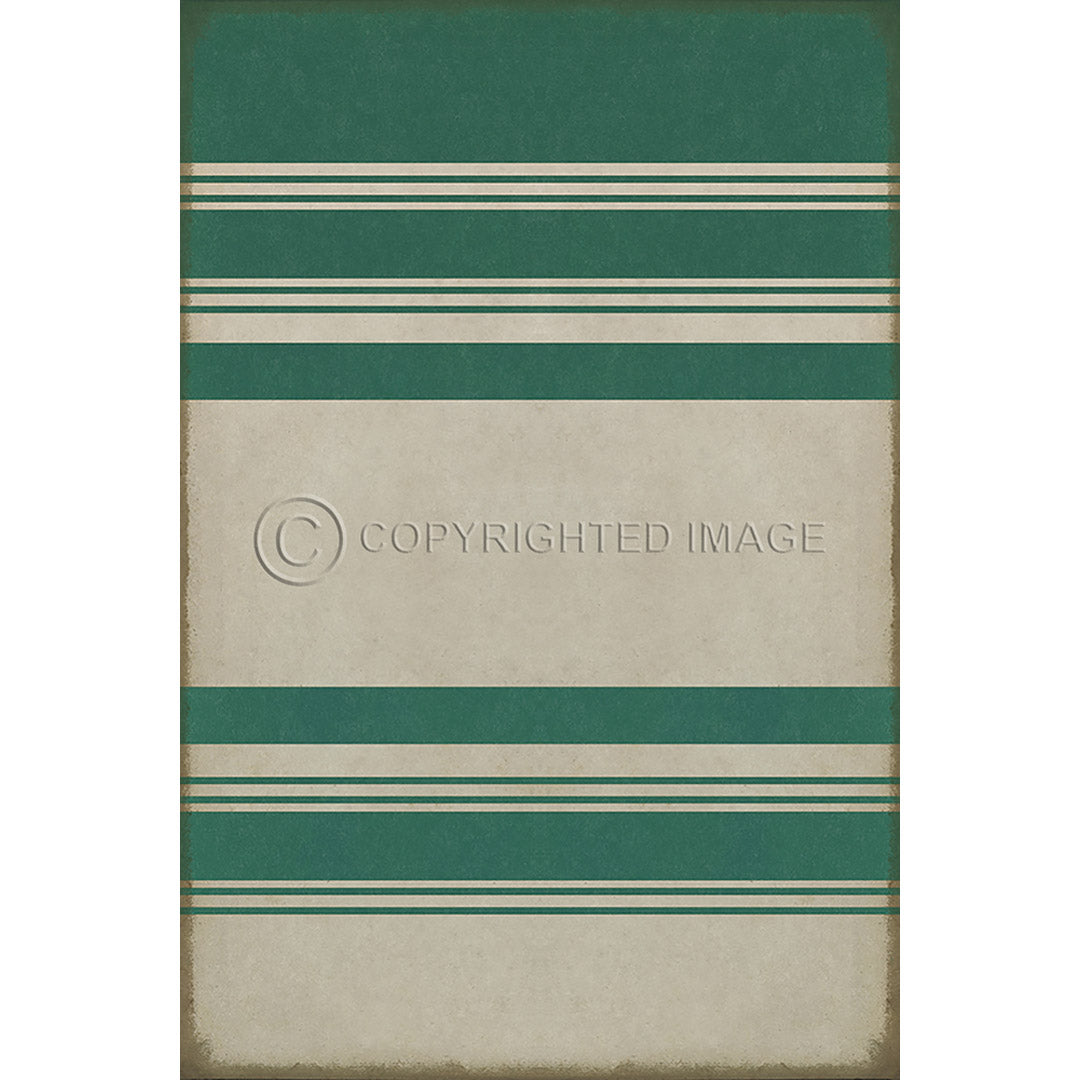 Pattern 50 Organic Stripes Teal and White    20x30