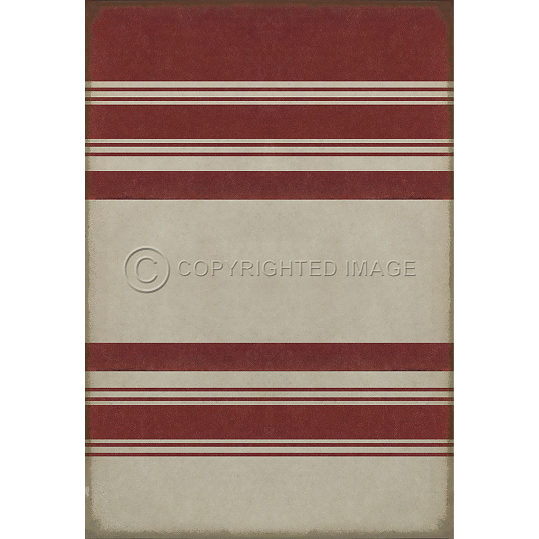 Pattern 50 Organic Stripes Red and White    52x76