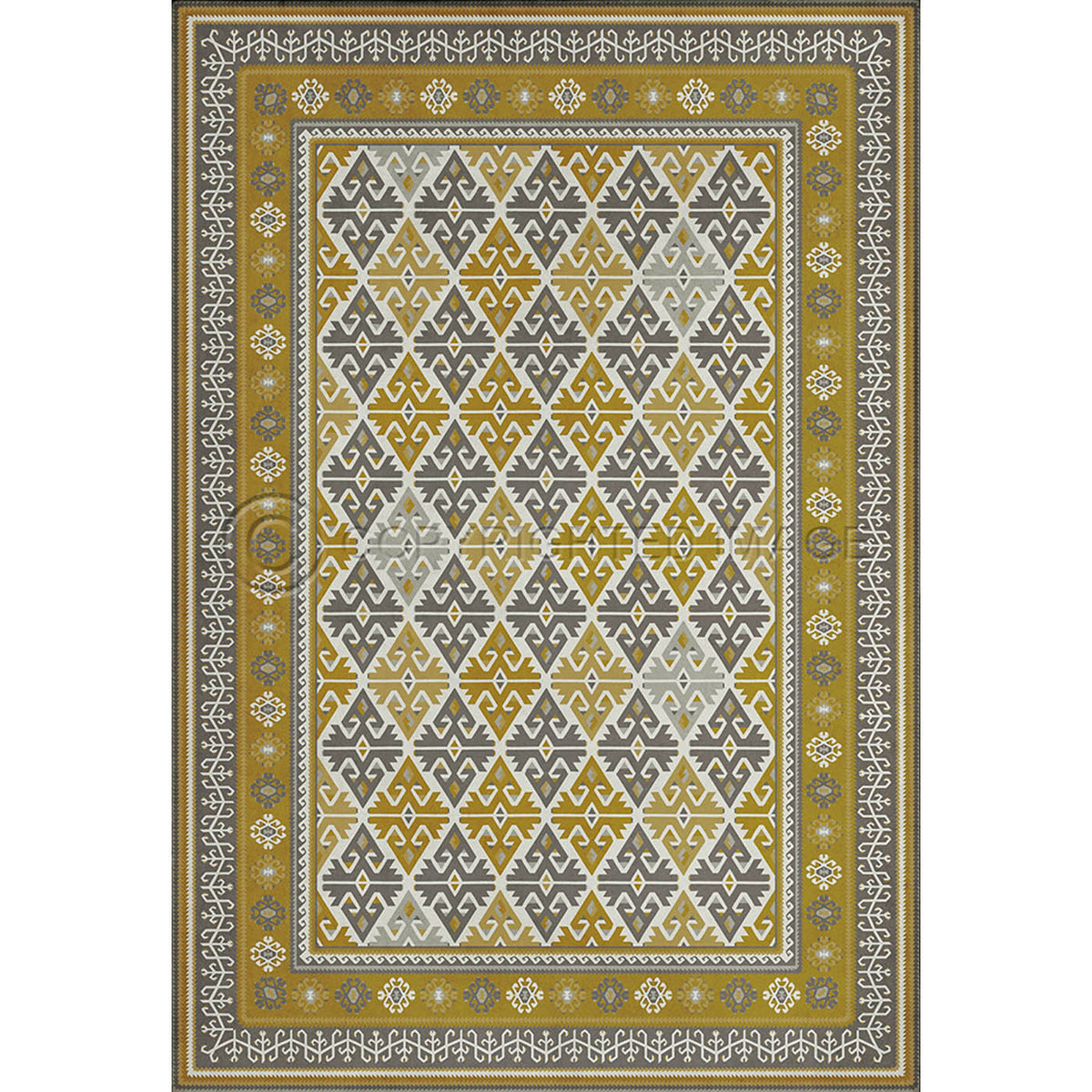 Burdock and Star Mustard and Slate 120x175