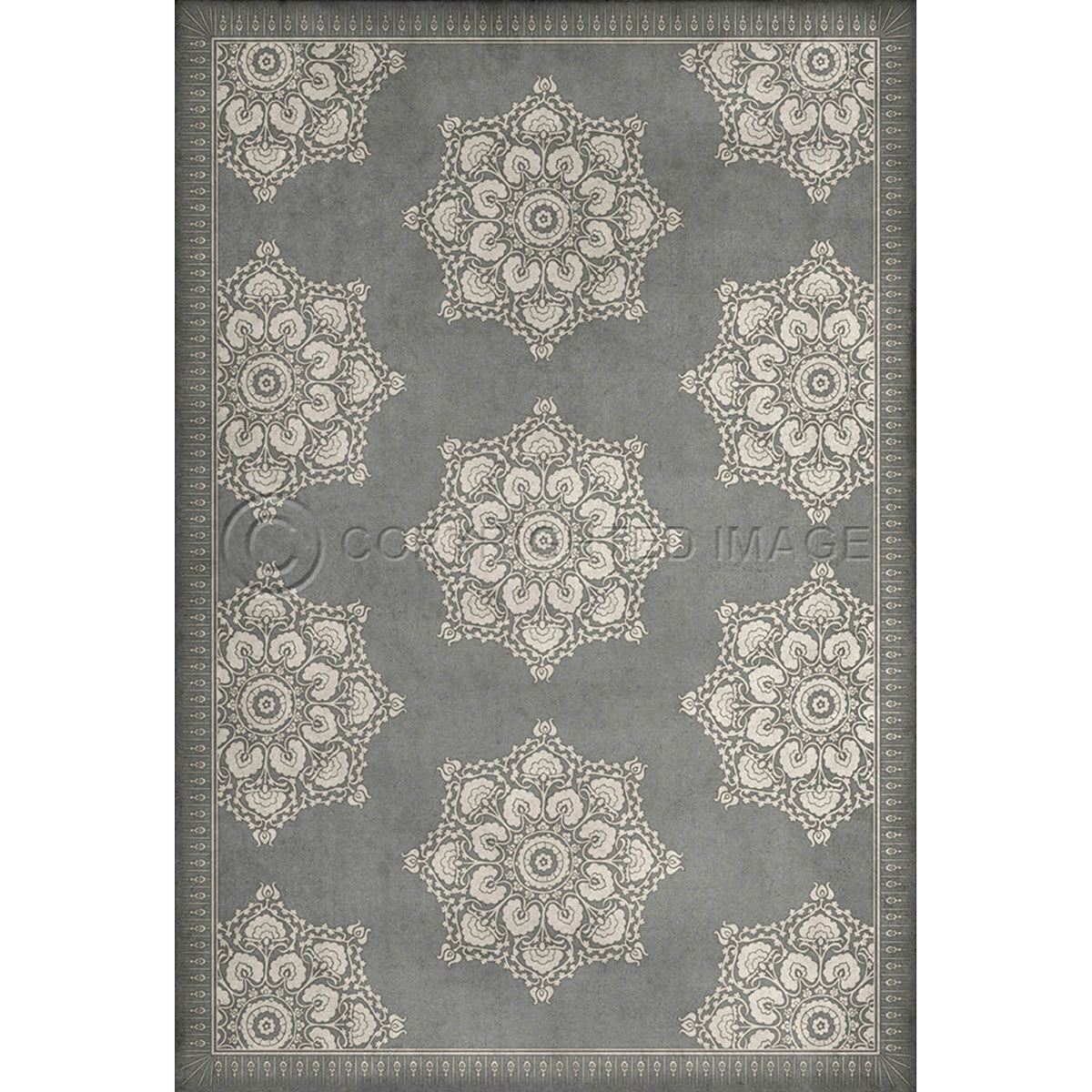 Indian Loop  Pewter and Flax 38x56