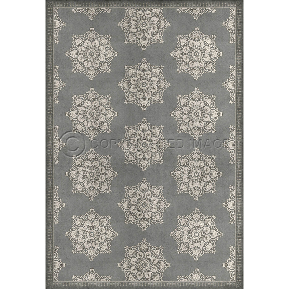 Indian Loop  Pewter and Flax 96x140