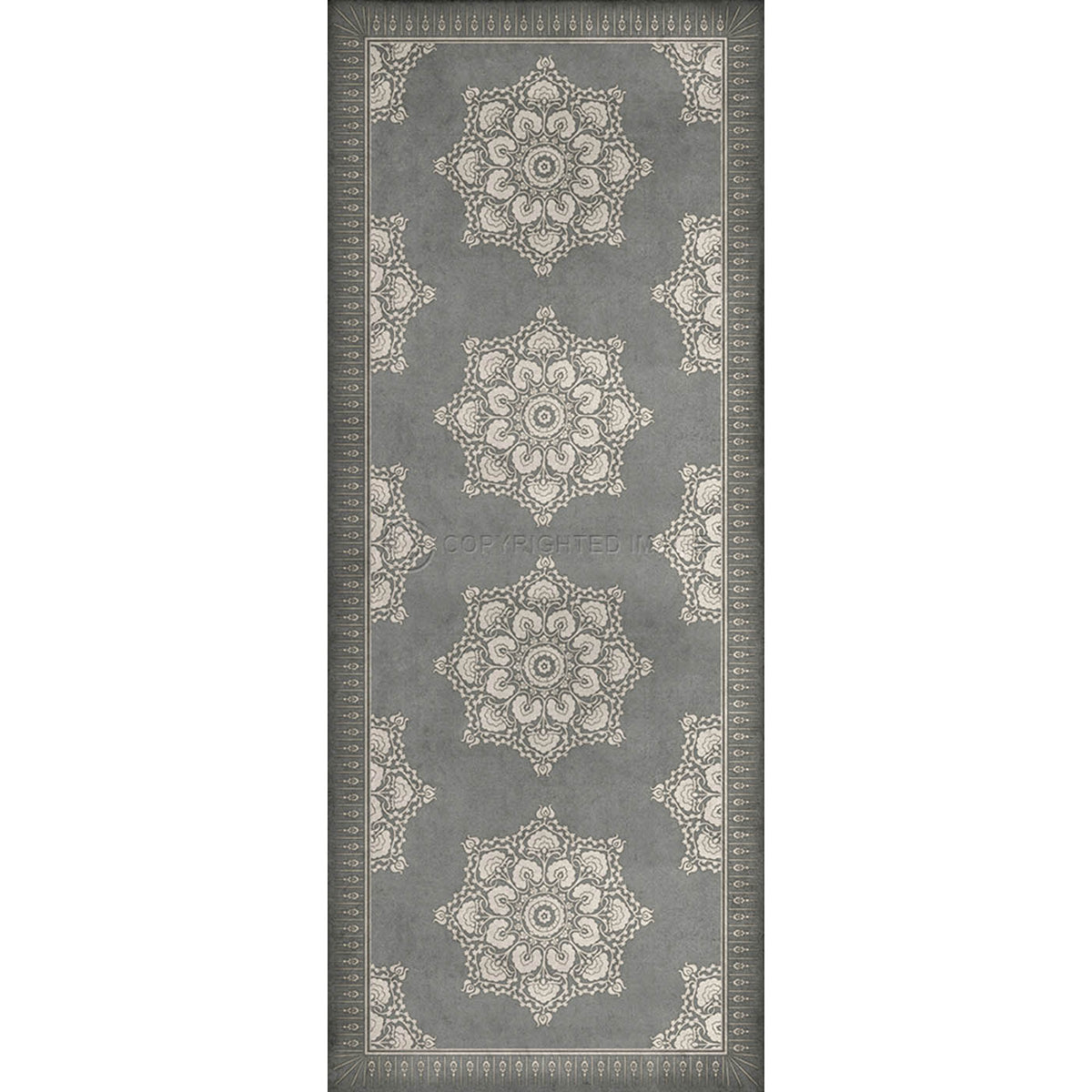 Indian Loop  Pewter and Flax 36x90