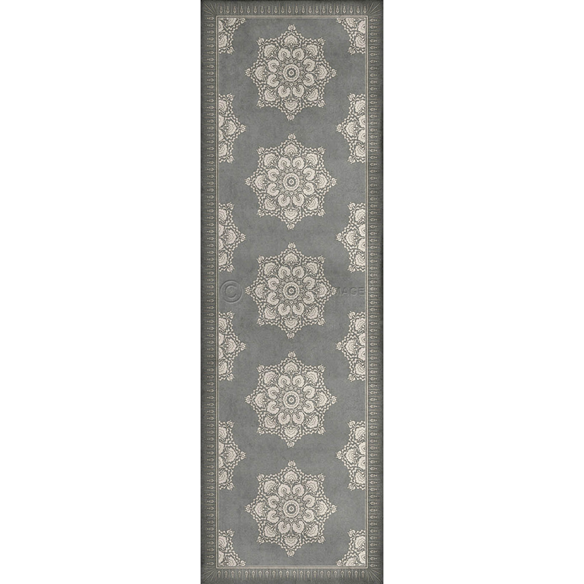 Indian Loop  Pewter and Flax 36x115