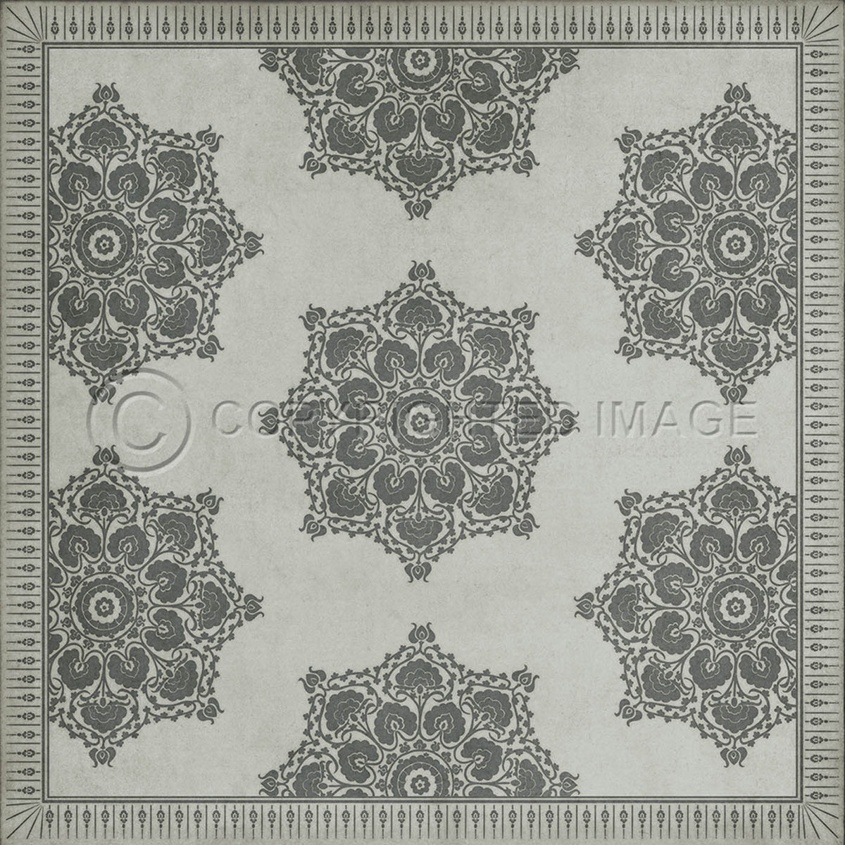 Indian Loop  Linen and Charcoal 72x72