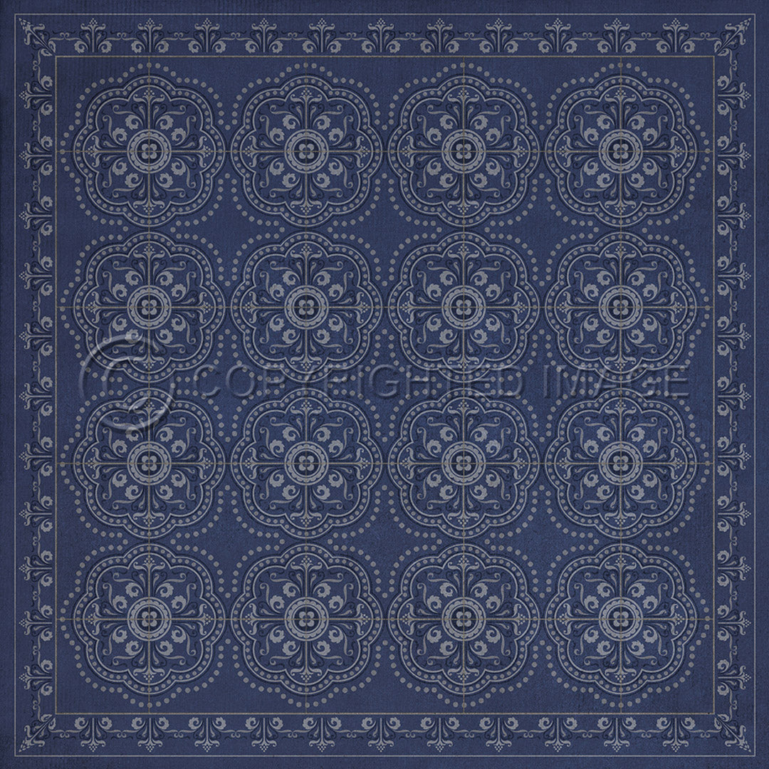 Pattern 28 Indigo Bandana       36x36