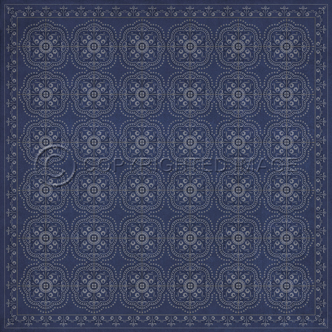 Pattern 28 Indigo Bandana       60x60