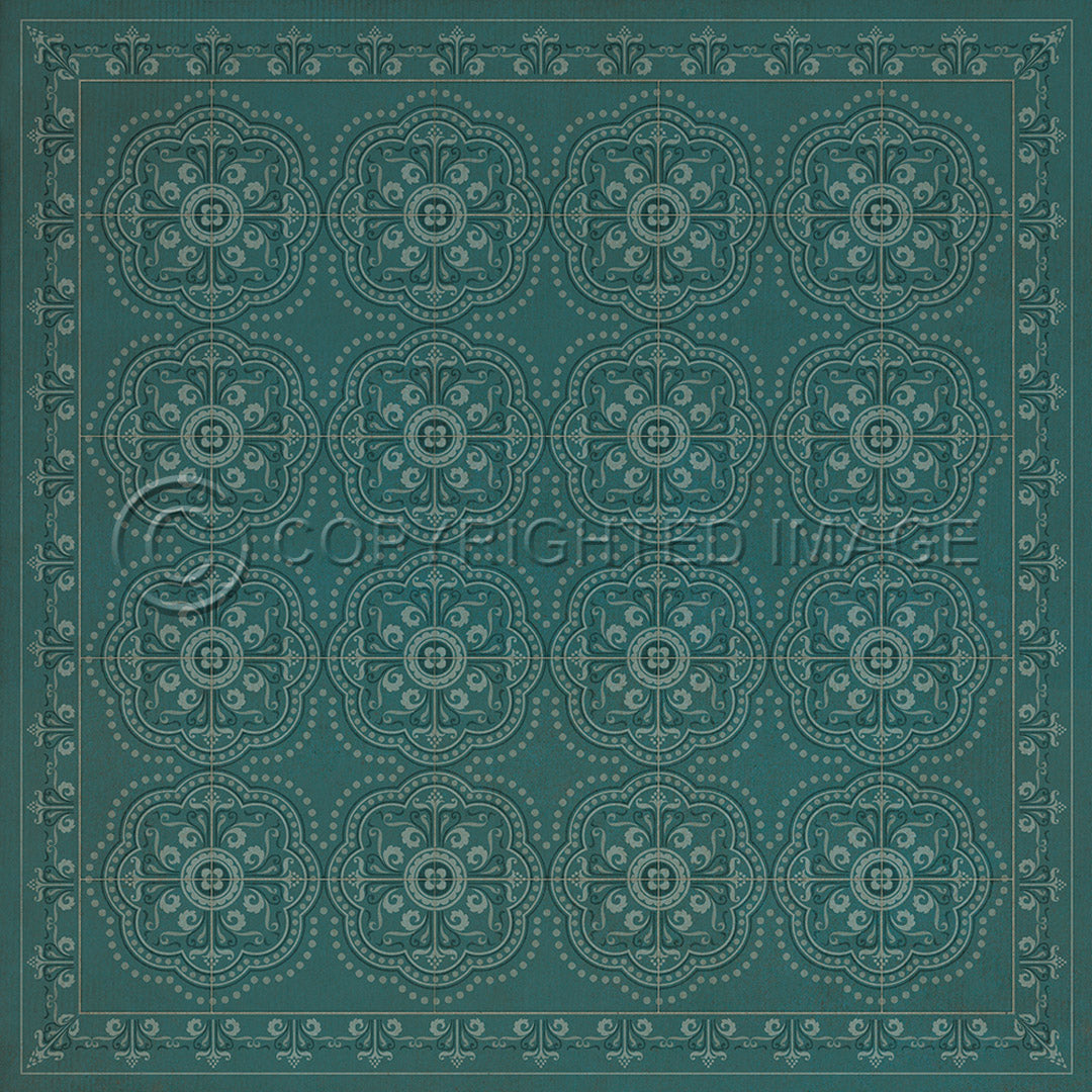 Pattern 28 Teal Bandana       36x36