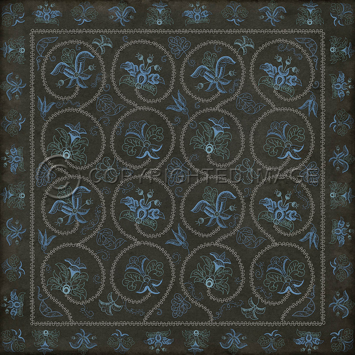 Crewelwork Delphinium 36x36