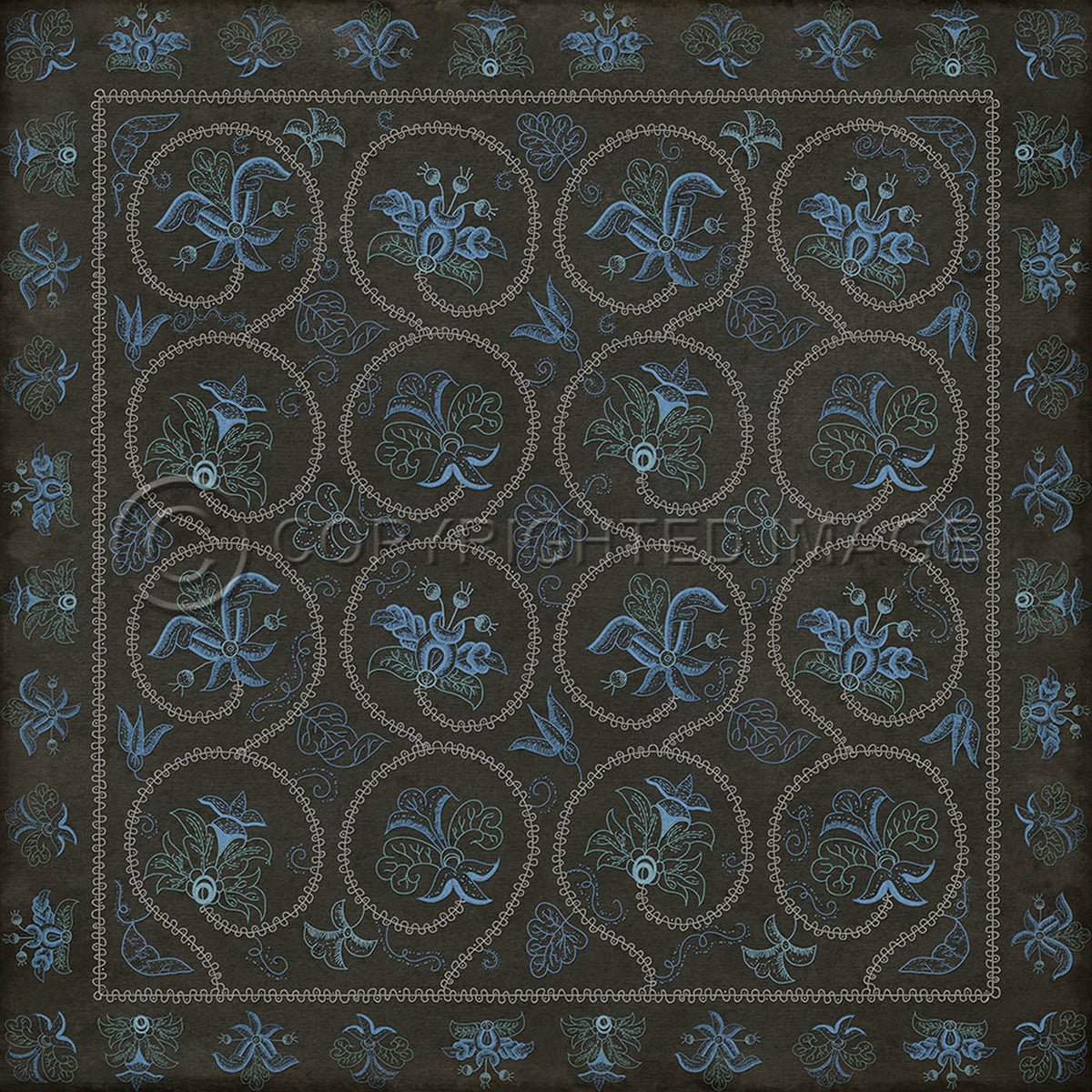 Crewelwork Delphinium 120x120