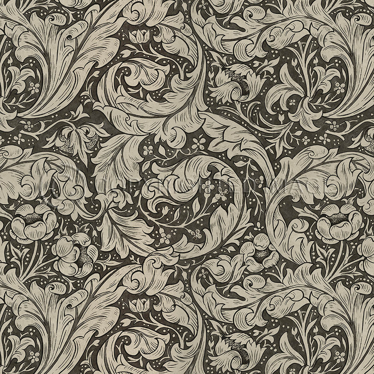 Bachelors Button  Black and Linen 36x36