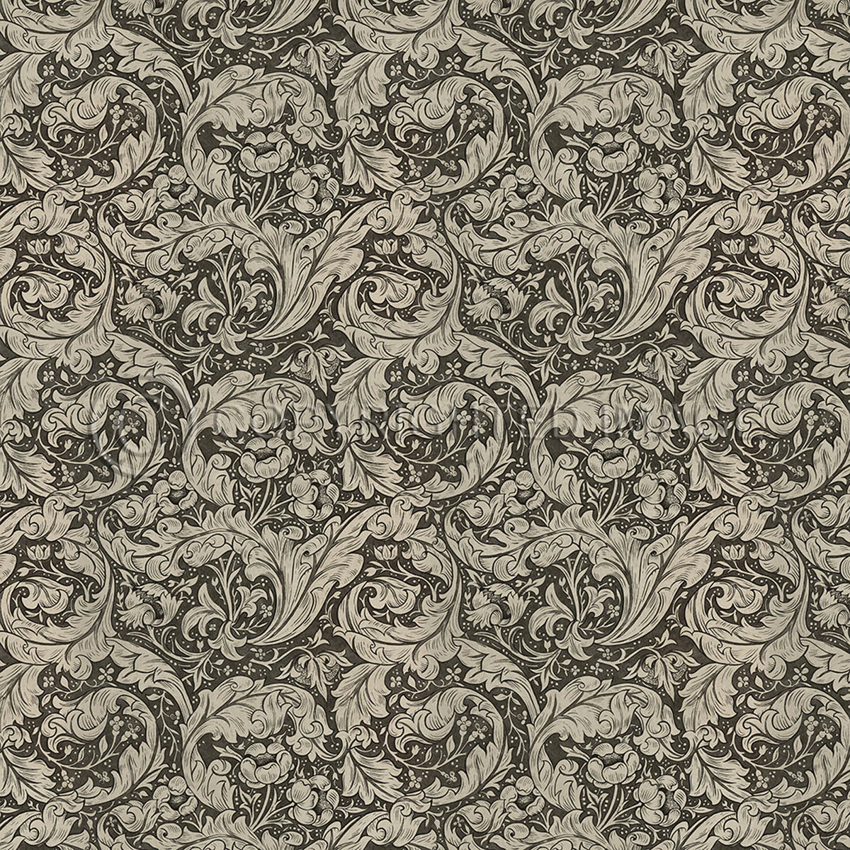 Bachelors Button  Black and Linen 72x72