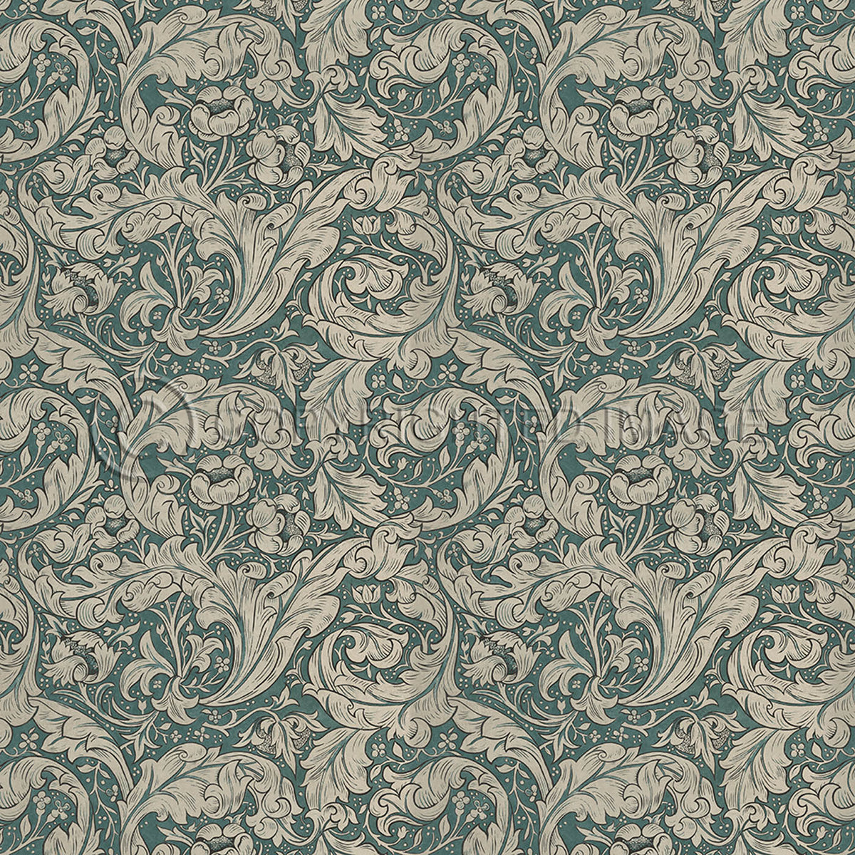 Bachelors Button  Mineral and Linen 60x60