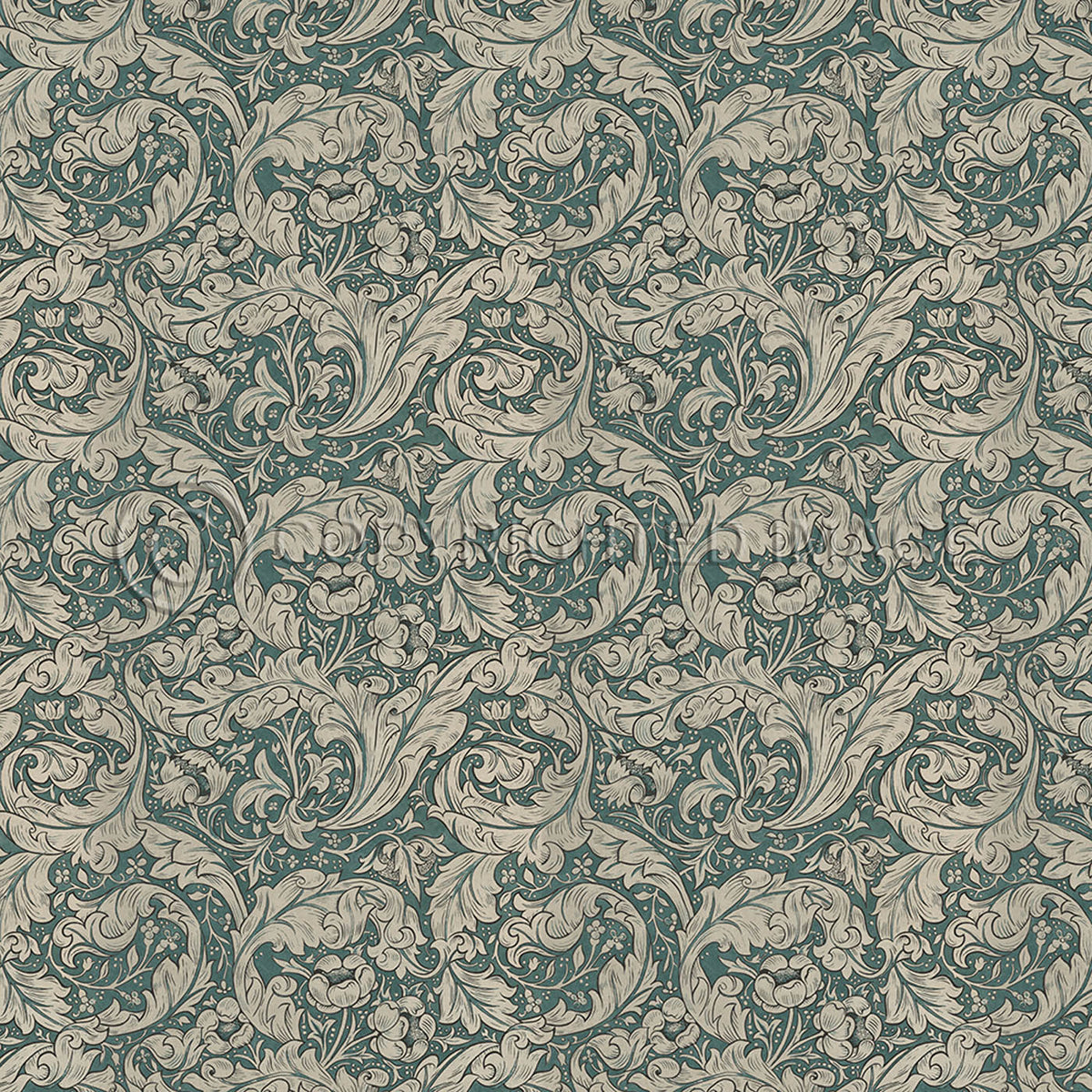 Bachelors Button  Mineral and Linen 72x72