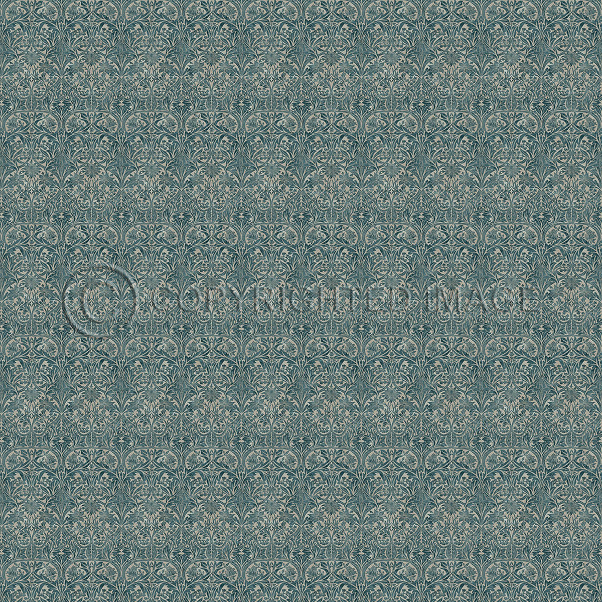 Bluebell Cobalt and Linen 72x72