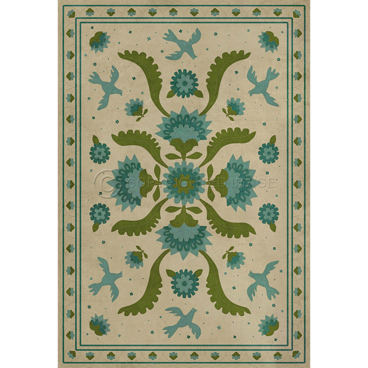 Applique Azure Moss 120x175