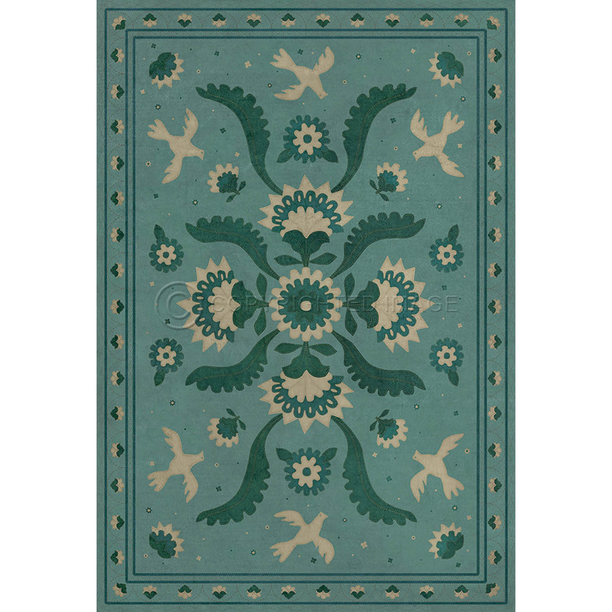 Applique Barred Clouds Bloom 52x76